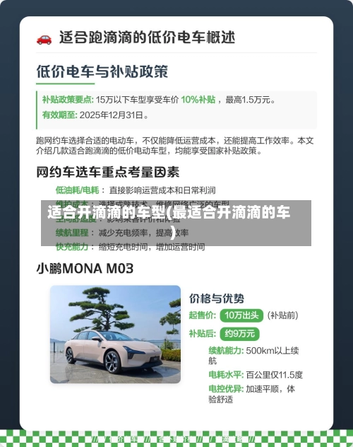 适合开滴滴的车型(最适合开滴滴的车)-第2张图片