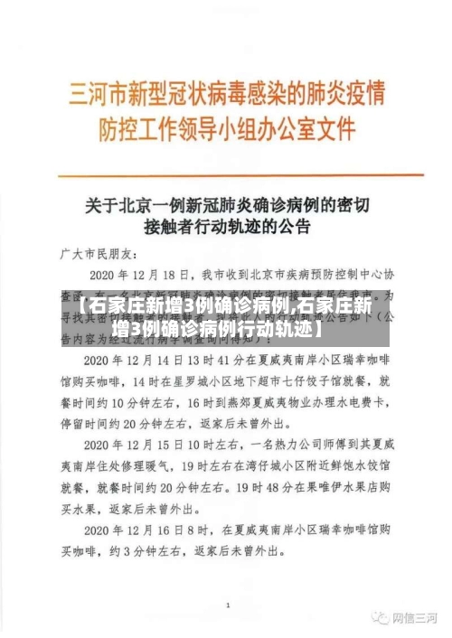 【石家庄新增3例确诊病例,石家庄新增3例确诊病例行动轨迹】-第3张图片