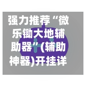 强力推荐“微乐锄大地辅助器	”(辅助神器)开挂详细教程-第2张图片