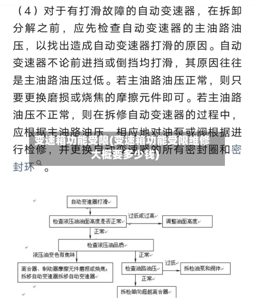 变速箱功能受限(变速箱功能受限维修大概要多少钱)-第2张图片