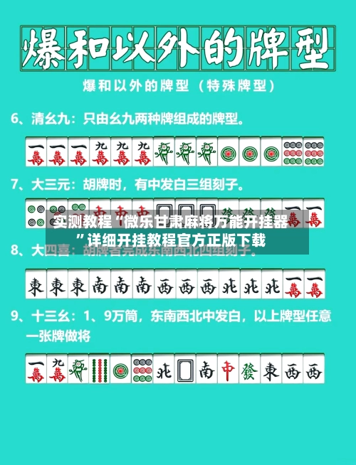 实测教程“微乐甘肃麻将万能开挂器”详细开挂教程官方正版下载-第3张图片