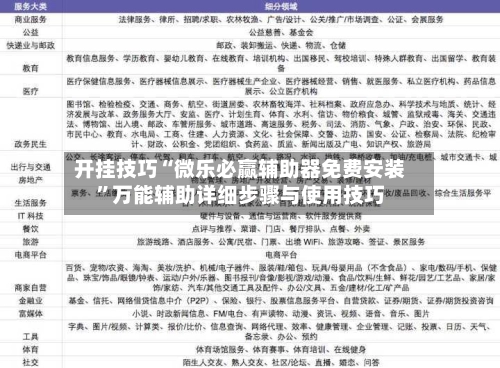 开挂技巧“微乐必赢辅助器免费安装”万能辅助详细步骤与使用技巧-第2张图片