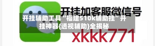 开挂辅助工具“福建510k辅助挂”开挂神器{透视辅助}全揭秘-第2张图片