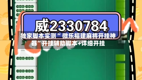 独家脚本实测“ 微乐福建麻将开挂神器	”开挂辅助脚本+详细开挂-第2张图片