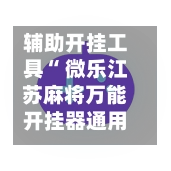 辅助开挂工具“ 微乐江苏麻将万能开挂器通用版”(必备工具)辅助教学-第2张图片