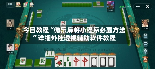 今日教程“微乐麻将小程序必赢方法”详细外挂透视辅助软件教程-第2张图片