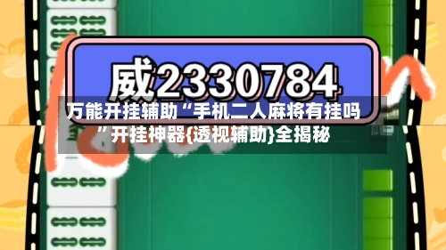万能开挂辅助“手机二人麻将有挂吗”开挂神器{透视辅助}全揭秘-第2张图片