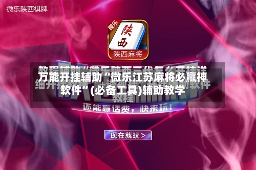万能开挂辅助“微乐江苏麻将必赢神软件”(必备工具)辅助教学-第3张图片