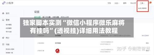 独家脚本实测“微信小程序微乐麻将有挂吗”(透视挂)详细用法教程