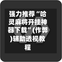 强力推荐“哈灵麻将开挂神器下载”(作弊)辅助透视教程-第2张图片