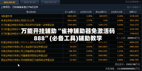 万能开挂辅助“雀神辅助器免激活码888”(必备工具)辅助教学-第3张图片