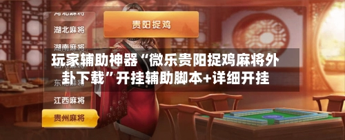 玩家辅助神器“微乐贵阳捉鸡麻将外卦下载”开挂辅助脚本+详细开挂-第2张图片