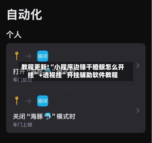 教程更新!“小程序边锋干瞪眼怎么开挂”+透视挂”开挂辅助软件教程-第2张图片