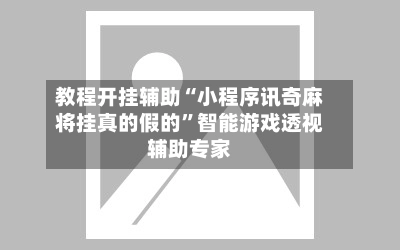 教程开挂辅助“小程序讯奇麻将挂真的假的”智能游戏透视辅助专家-第3张图片