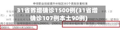 31省昨增确诊1500例(31省增确诊107例本土90例)-第3张图片
