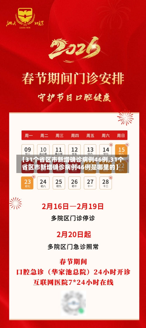【31个省区市新增确诊病例46例,31个省区市新增确诊病例46例是哪里的】