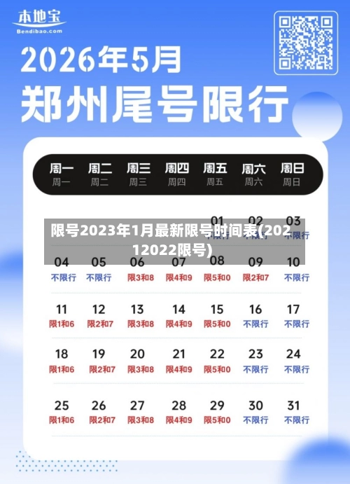 限号2023年1月最新限号时间表(20212022限号)