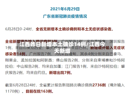 江西昨日新增本土确诊14例/江西今天新增