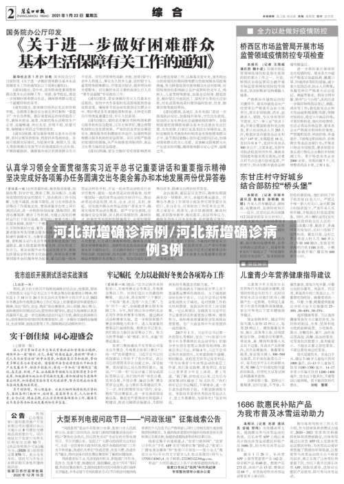 河北新增确诊病例/河北新增确诊病例3例