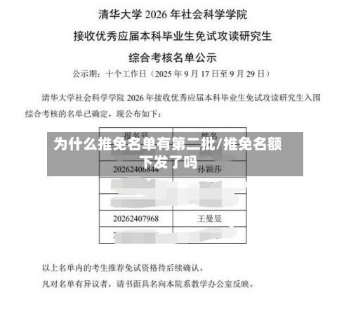 为什么推免名单有第二批/推免名额下发了吗