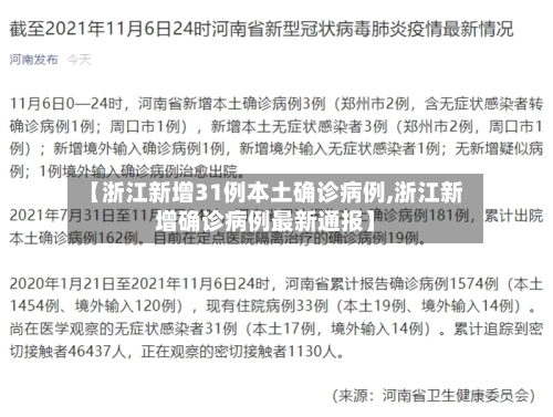 【浙江新增31例本土确诊病例,浙江新增确诊病例最新通报】-第3张图片