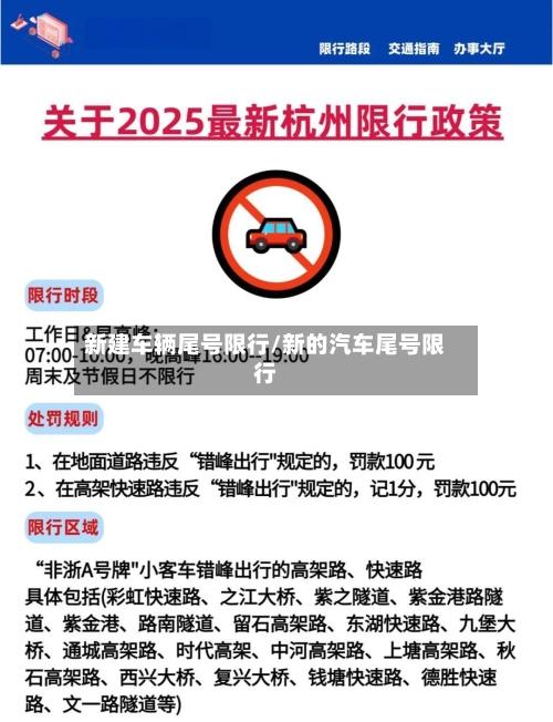 新建车辆尾号限行/新的汽车尾号限行